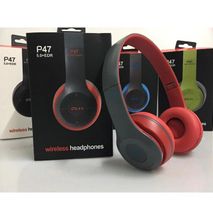 P47 Foldable Wireless Bluetooth Headphones With FM