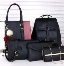 Elegant Ladies 5 in 1 Handbags with Backpack and Sling Bag Fashion Women Bags