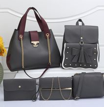 Elegant Ladies 5 in 1 Handbags with Backpack  black