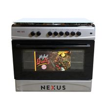 Nexus NXK 9000 4+2, 4 Gas + 2 Hot Plate, Electric Oven - Silver