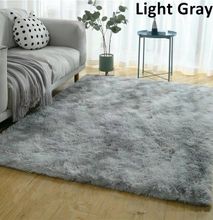 Grey Patched-Fluffy Carpet 5*8