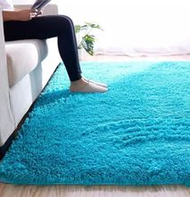 Generic Light Blue Fluffy Carpet - 5 x 8