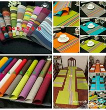 6 pieces table mats with a runner
