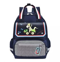 Dinosaur Printed School Backpack Bag - Black