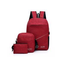 Joy Star High Quality Canvas3-In-1 Laptop Backpacks(Maroon)