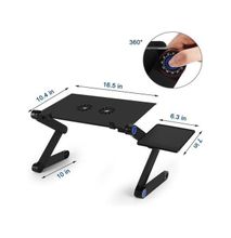 Laptop Table Adjustable Laptop Bed Table-Laptop Computer Stand With Mouse Pad In Bed Couch & Office Sofa