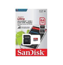 Sandisk Ultra 64GB microSDXC UHS-I Class 10 Up to 100MB/s Memory Card with Adapter