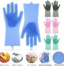 Silicon Dish-Washing Kitchen Gloves