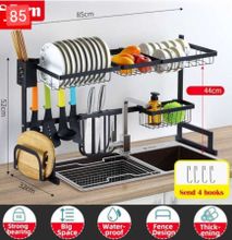 Over Sink Dish Drying Rack Drainer Shelf For Kitchen Counter Organizer