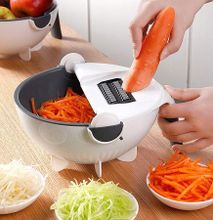 Generic 9 In 1 Multifunctional Vegetable Cutter With Drain Basket.