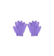 Fashion 2 Pair Exfoliating Gloves Body Scrub - Purple