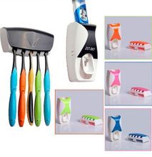 Generic Automatic Toothpaste Dispenser And Toothbrush Holder Set