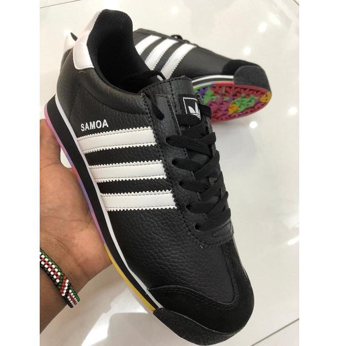 Adidas samoa best sale white and black