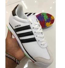 Adidas Samoa White- Black Stripes