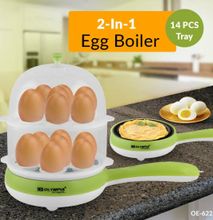 Multi-Function Mini Double Layers 14 Eggs Boiler