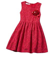 Girls Lace dress red