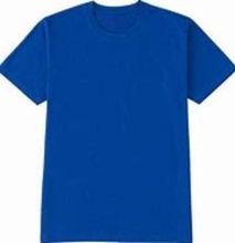 Plain Cotton Round Neck T-shirt- Blue