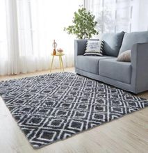 Pattern fluffy carpets 5 by 8 - Grey