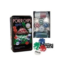 Professional Poker Chips Set With 100 Chips With Dealer Button