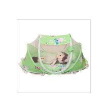 Portable Baby Cot Green Flowered