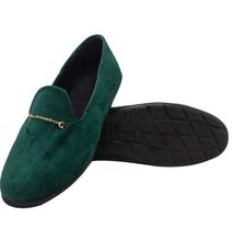 Velvet Nice-fit Unisex Ankara Loafers - Green