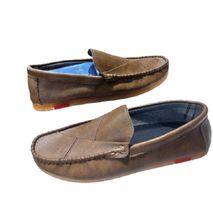Fashion Mens Casual Leather Lofer Shoes - Brown