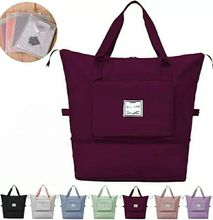 Fashion Waterproof Foldable Expandable Travel Bag - Black
