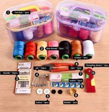 Generic Double Layer Sewing Box Set High Quality Sewing Kits Sewing Needles Tools DIY Handwork Accessories Clothes Hand Stitch For Home