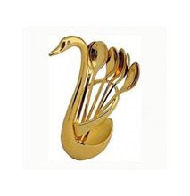 Luxe Elegant Silver Swan Duck Spoon Holder