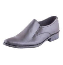 Fashion Official Leather Slip on Shoes - Black