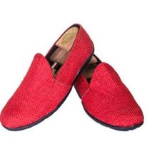 Fashion Mens Ankara Loafer Shoes Red