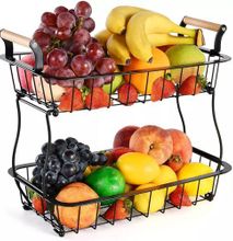 Generic 2 Tier Multifunctional Fruit Rack Basket