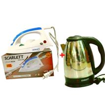Scarlett Steam Iron Box With FREE 2L Automatic Electric Water Kettle