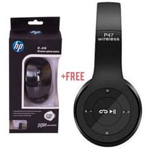 HP Wireless Optical Mouse + Free Headphones - Black