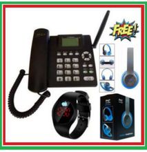SQ LS 930 Desktop Wireless Telephone GSM Fixed Phone (Dual Sim)-black + FREE GIFTS