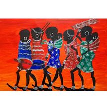 African women with babies Wall Art Print Decor
