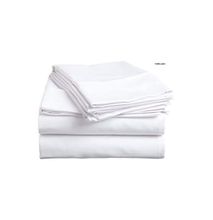 6x6 White Stripped Bedsheet Set 4 Pcs