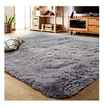 5X8 Home Decor Fluffy Carpets - Grey