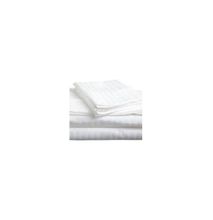 6x6 White Stripped Bedsheet Set 4 Pcs (2 Bedsheets & 2 Pillowcases)