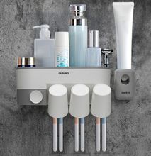 Multifunctional Wall-mounted Toothpaste Holder - 3Cups