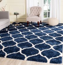 Generic Soft and Tender Pattern Fluffy Carpet 5 by 8 - Blue