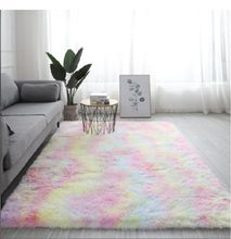 Fluffy Patched 5 By 8 Luxurious Soft Carpet - Multicolored