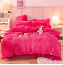 Generic 6 pc Luxury 6 by 7 Velvet Duvet Set - Pink
