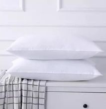 A Pair of White Hollow Bed pillows