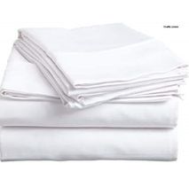 6pcs of plain 6 by 6 flat bedsheets Set - White