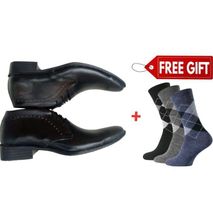 Leather Official Shoes + Free Socks
