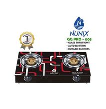 Glass Table Top Double Burner Gas Stove