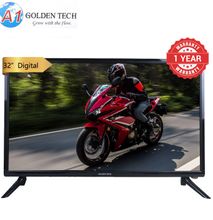 t) Golden Tech 32 inch AC-DC Digital TV Television Inbuilt Decoder USB DVB T2 Slim LED TV GT-3201 Televisions Black