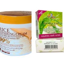 K Brothers Rice Milk and Collagen  Soap and Rice  Repairing Cream