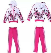 Pink+white 2 piece tracksuit